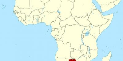 Mapa Botswany na světě