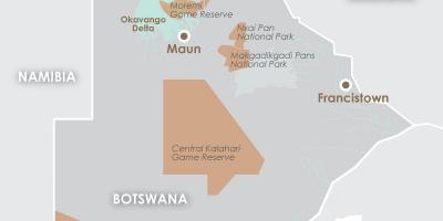 Mapa maun, Botswana